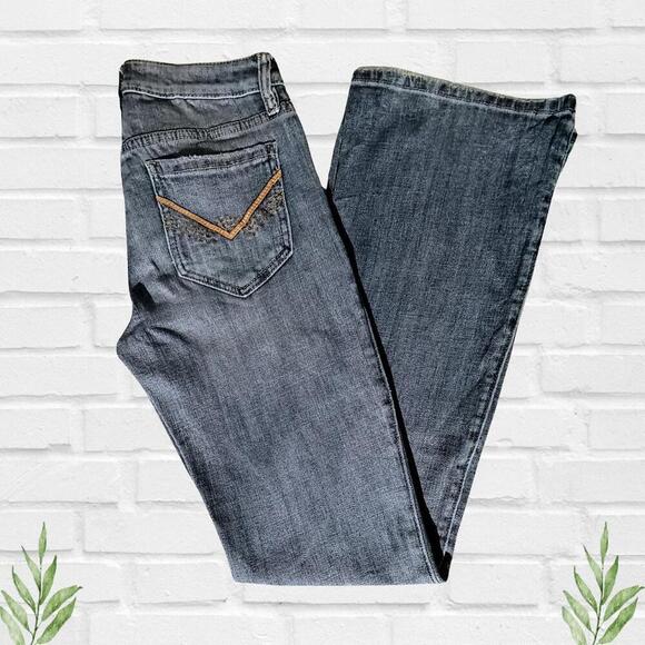 IDYLLWIND Women's Boot Cut Flared Blue Denim Size 4 - Picture 6 of 15